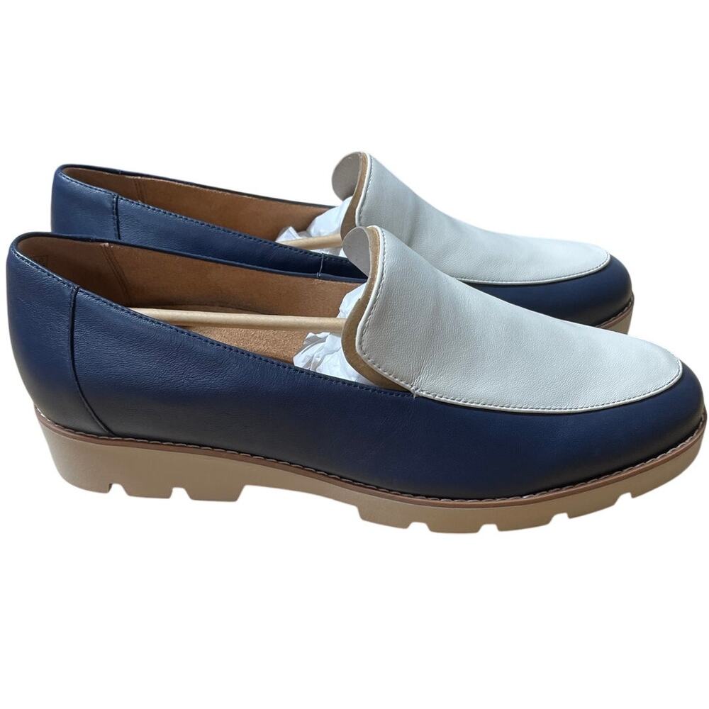 Vionic Kensley Loafer Navy Cream Women's Size 12 Medium New in Box Condition